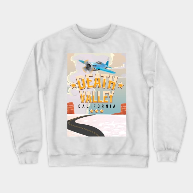 Death Valley California flight poster Crewneck Sweatshirt by nickemporium1